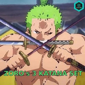 Zoro’s 3 Katana Set – Santoryu Style – Collapsing Cosplay Katanas