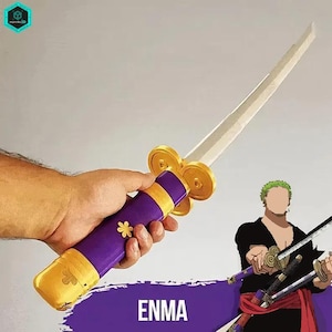 Enma Collapsing Katana Replica – Zoro & Oden Cosplay Sword with Stand and Sheeth
