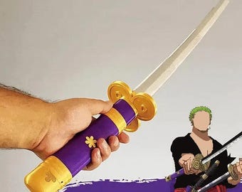 閻魔大王 折り畳み式刀レプリカ - ゾロ＆おでん コスプレ刀 スタンド