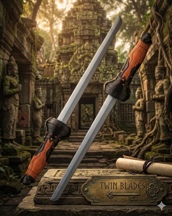 Twin Blades - Collapsing - Seperable Into 2 Sword - One/two-handed