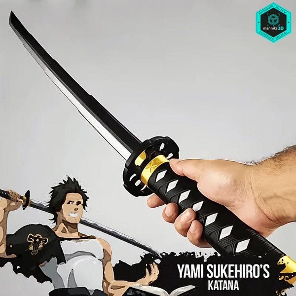 Yami Sukehiro’s Katana – Black Clover Anime Sword Prop