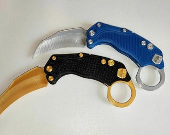 Gravity Karambit – Enjoyable Stress-Relief –Optional Colors - Inspired by CSGO/Valorant – Folding Tactical – 3D Printed