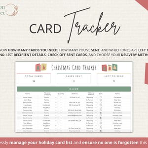 Christmas Gift Tracker Google Sheets: Gift Planner Spreadsheet, Holiday Budget Planner, Christmas Gift Planner, Card Tracker + FREE BONUS!