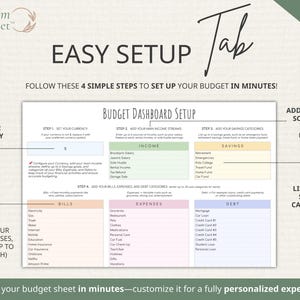 ADHD-Friendly Budget Planner Google Sheets: Monthly Bill Tracker, Personal Income Expense, Weekly Paycheck, Debt Payoff Tool, Easy-to-Use
