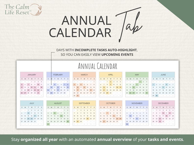 2026 Calendar Spreadsheet: Google Sheets Yearly Calendar, Monthly Tracker Routine, Daily Schedule Weekly Calendar Spreadsheet Calendar Daily