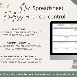 Bill Tracker Spreadsheet: Google Sheets Bill Calendar, Monthly Smart Bill Planner, Editable Bill Payment Dashboard, Personal Finance Planner