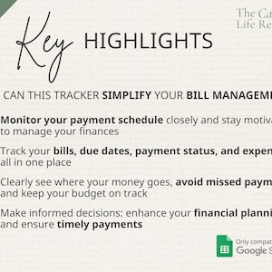 Bill Tracker Spreadsheet: Google Sheets Bill Calendar, Monthly Smart Bill Planner, Editable Bill Payment Dashboard, Personal Finance Planner