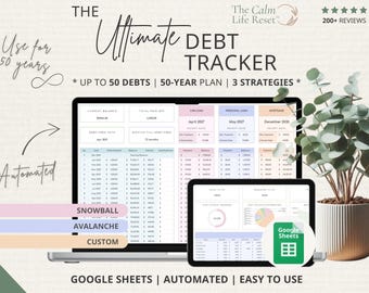 借金返済トラッカー：借金雪だるま式返済計算機 Googleスプレッドシート、クレジットカード、ローン返済、借金無料プランナー、借金返済計算機