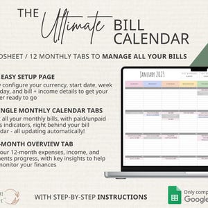 BUNDLE Paycheck Budget + Debt Snowball Avalanche + Bill Planner + Life Calendar | Google Sheets Organization & Personal Finance Spreadsheets