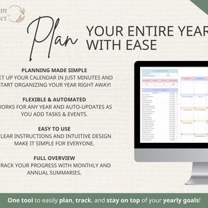 2026 Calendar Spreadsheet: Google Sheets Yearly Calendar, Monthly Tracker Routine, Daily Schedule Weekly Calendar Spreadsheet Calendar Daily
