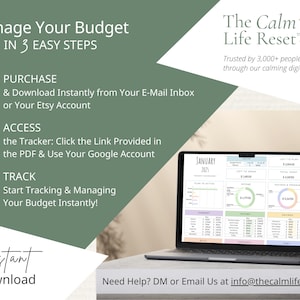 ADHD-Friendly Budget Planner Google Sheets: Monthly Bill Tracker, Personal Income Expense, Weekly Paycheck, Debt Payoff Tool, Easy-to-Use