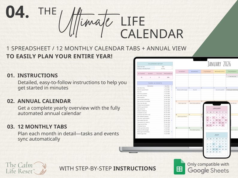 BUNDLE Paycheck Budget + Debt Snowball Avalanche + Bill Planner + Life Calendar | Google Sheets Organization & Personal Finance Spreadsheets