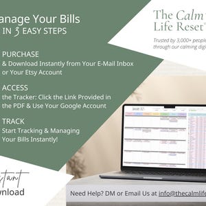 Bill Tracker Spreadsheet: Google Sheets Bill Calendar, Monthly Smart Bill Planner, Editable Bill Payment Dashboard, Personal Finance Planner