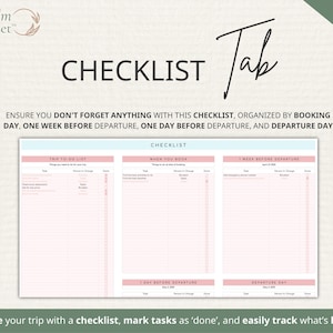 Travel Planner Google Sheets: Travel Itinerary Template, Travel Budget Spreadsheet, Digital Packing List, Road Trip Planner, Holiday Planner