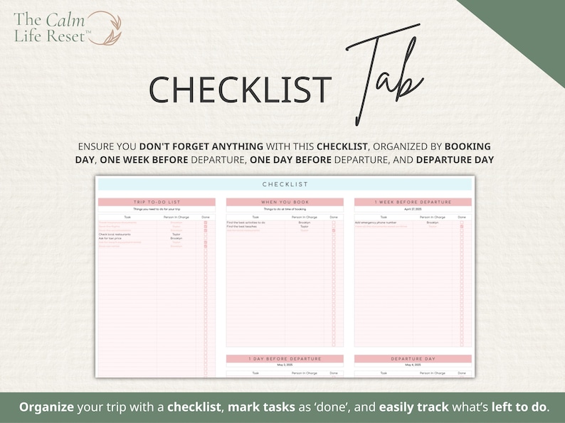 Travel Planner Google Sheets: Travel Itinerary Template, Travel Budget Spreadsheet, Digital Packing List, Road Trip Planner, Holiday Planner
