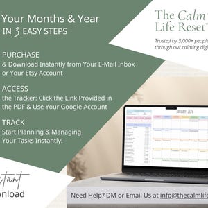 2026 Calendar Spreadsheet: Google Sheets Yearly Calendar, Monthly Tracker Routine, Daily Schedule Weekly Calendar Spreadsheet Calendar Daily