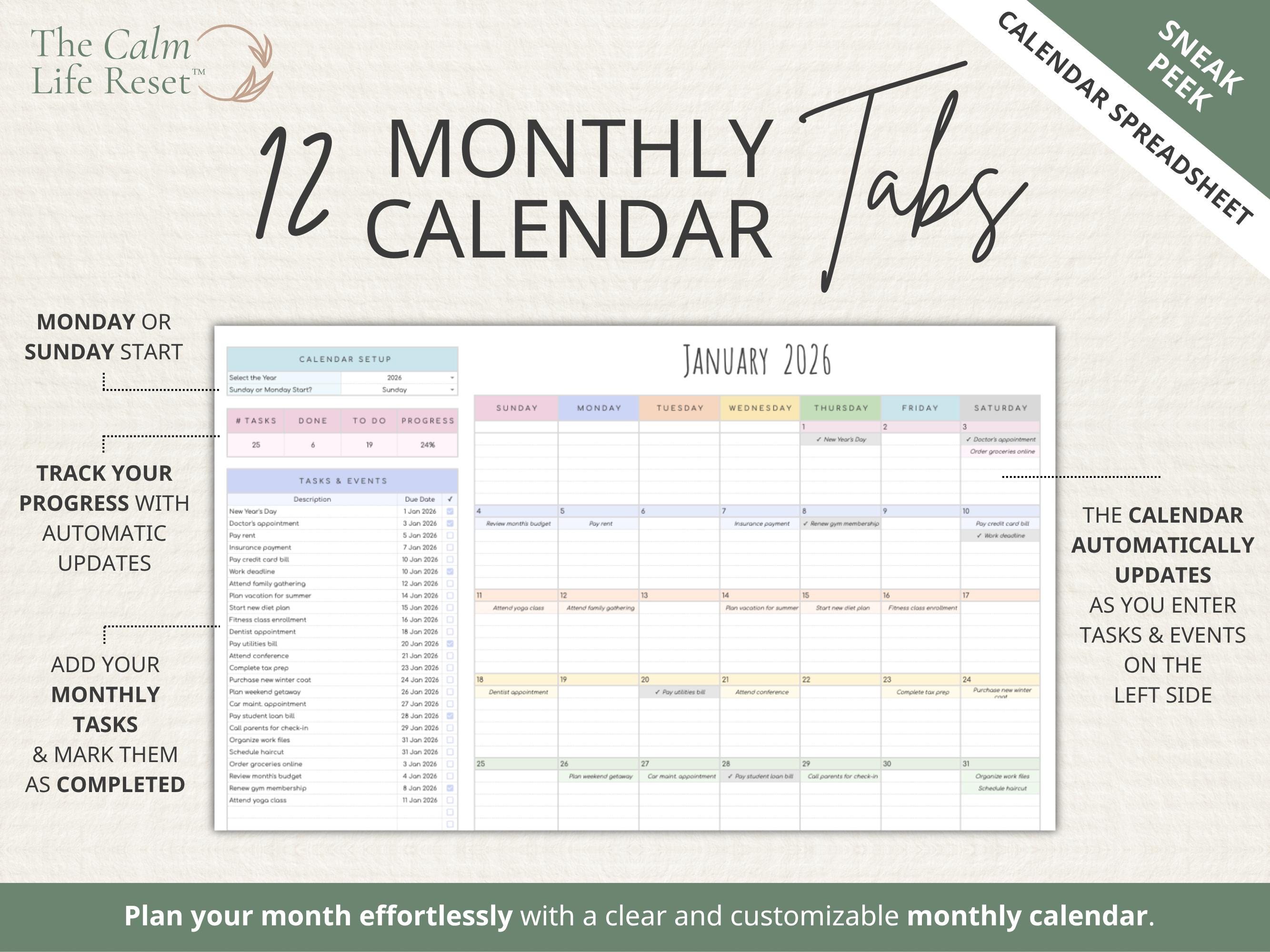Ultimate Life Organizer Bundle Google Sheets Simple Budget Spreadsheet ...