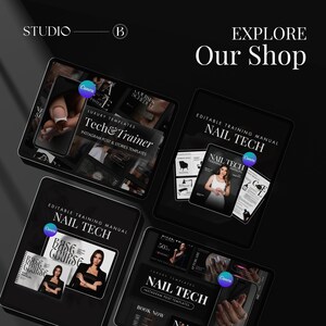 nail training manual editable in CANVA