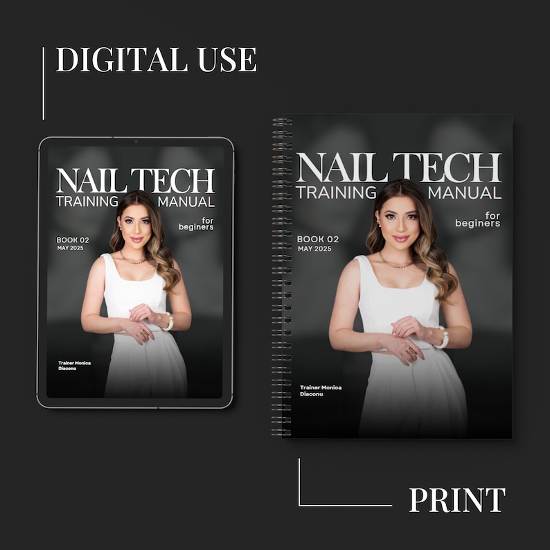 Nail Tech Training Manual Template Certificate Template Nails Instructor Ebook Template Beginners Guide Nail Course