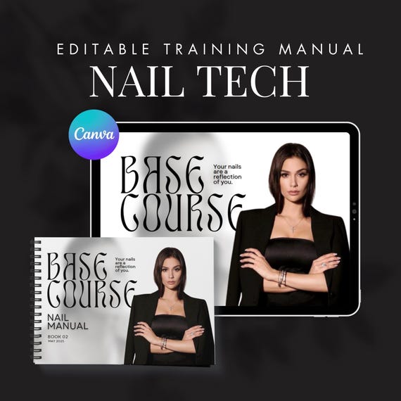 Nail Tech Training Manual: Editable Nail Course Guide (A5)