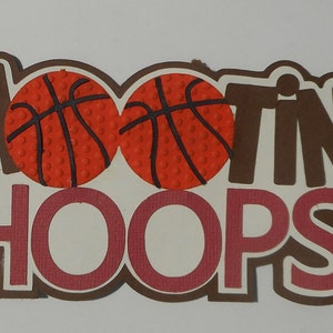 Basketball Embellishment Die Cut Title for Scrapbook Pages Cards Border