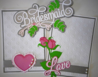 Wedding Day Handmade Scrapbook Pages Embellishments Die Cuts