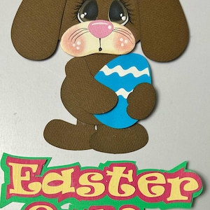 Easter Bunny Title hand pieced 4 scrapbook pages