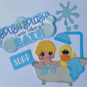 Baby Boy Handmade Embellishment Die Cut 4 Cards Scrapbook Pages Borders