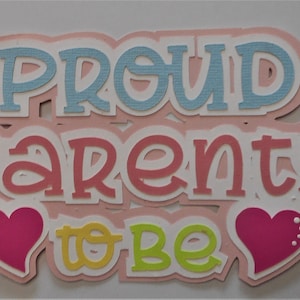 Baby Newborn Mom Handmade Scrapbook Title Embellishment Die Cut 4 Cards Scrapbook Pages