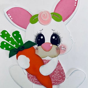Easter bunny Embellishment Die cut 4 scrapbook pages