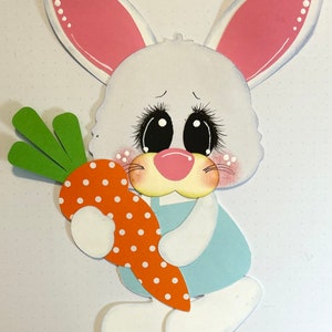 Easter Bunny Embellishment Die Cut Handmade 4 scrapbook page