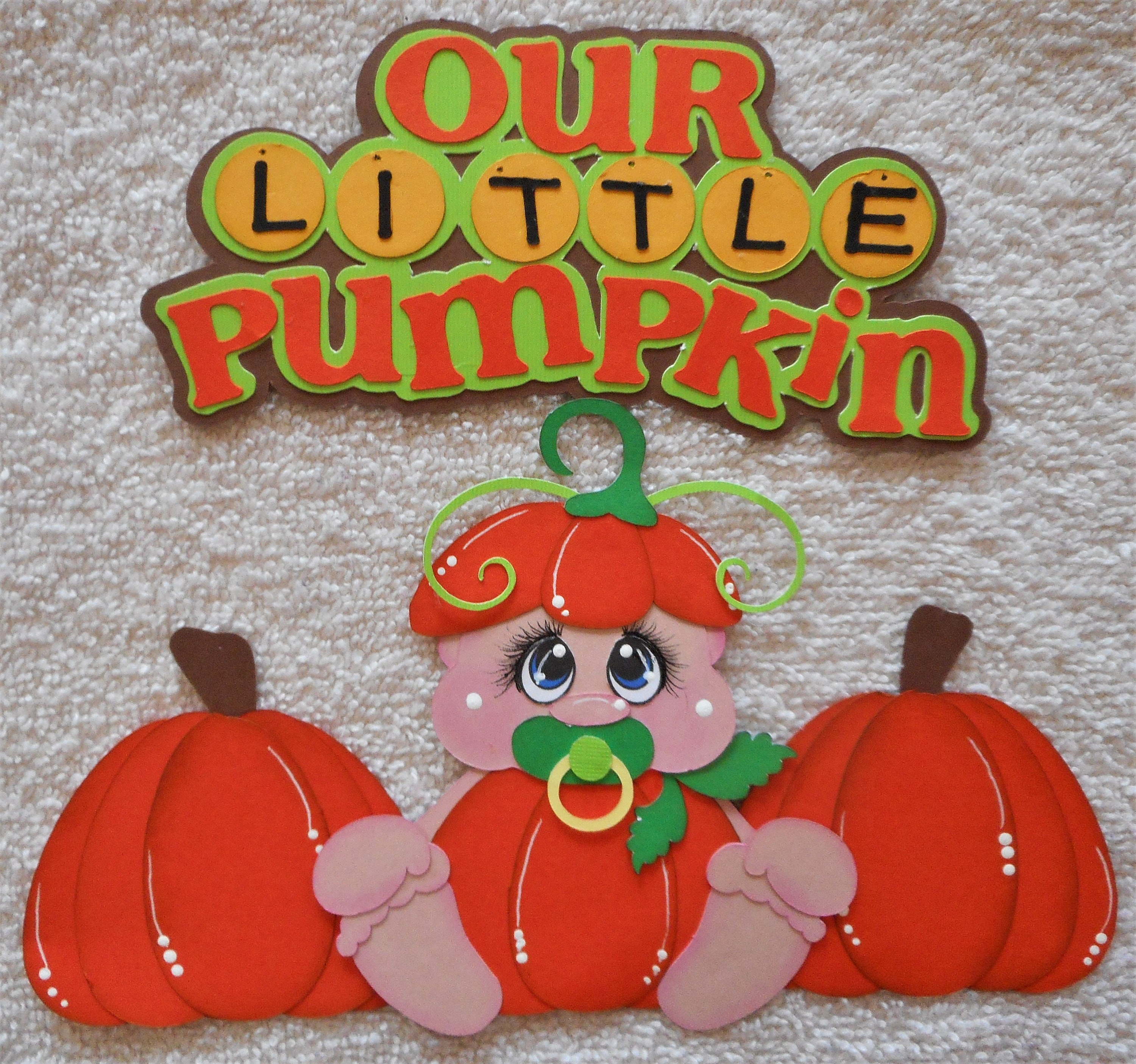 Scrapbooking Halloween Handmade Premade Scrapbook Page Card Paper