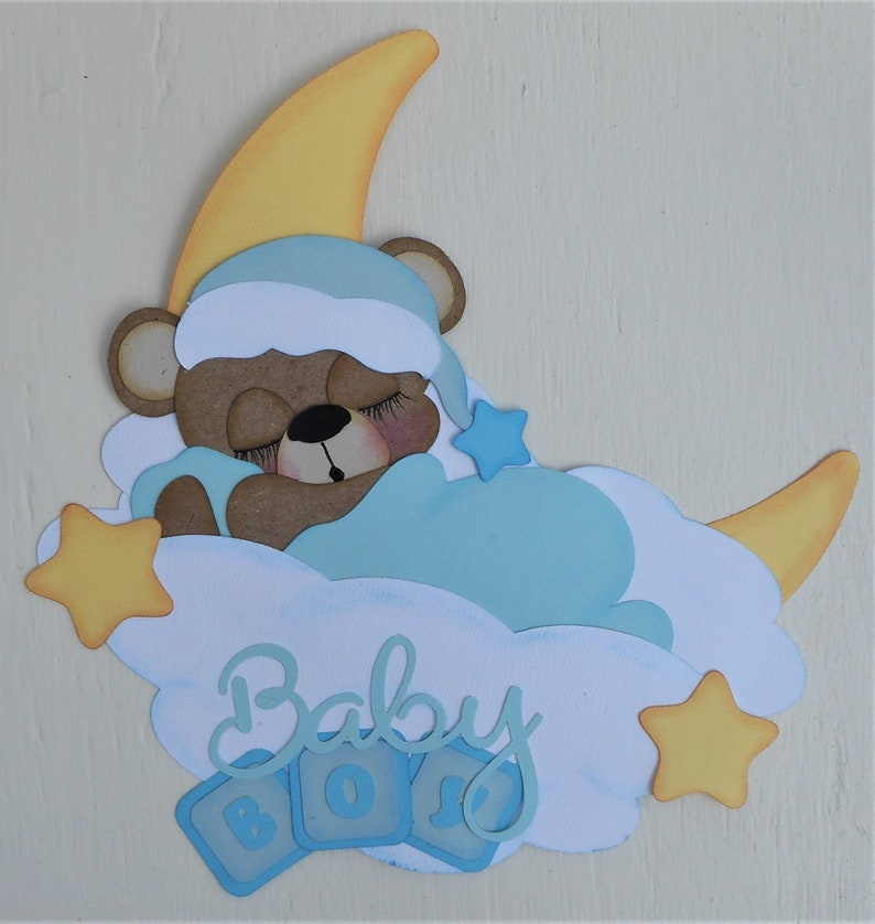 Baby Newborn Boy Handmade Scrapbook Title Embellishment Die Etsy
