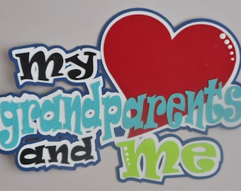 Grandparents Embellishment Die Cut Handmade 4 Cards Scrapbook Pages Layouts