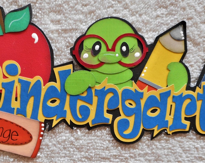 School Kindergarten Title Embellishment Die Cut Scrapbook Pages - Etsy