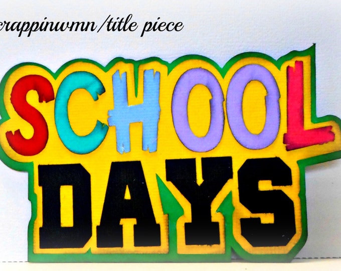 School Kindergarten Title Embellishment Die Cut Scrapbook Pages - Etsy