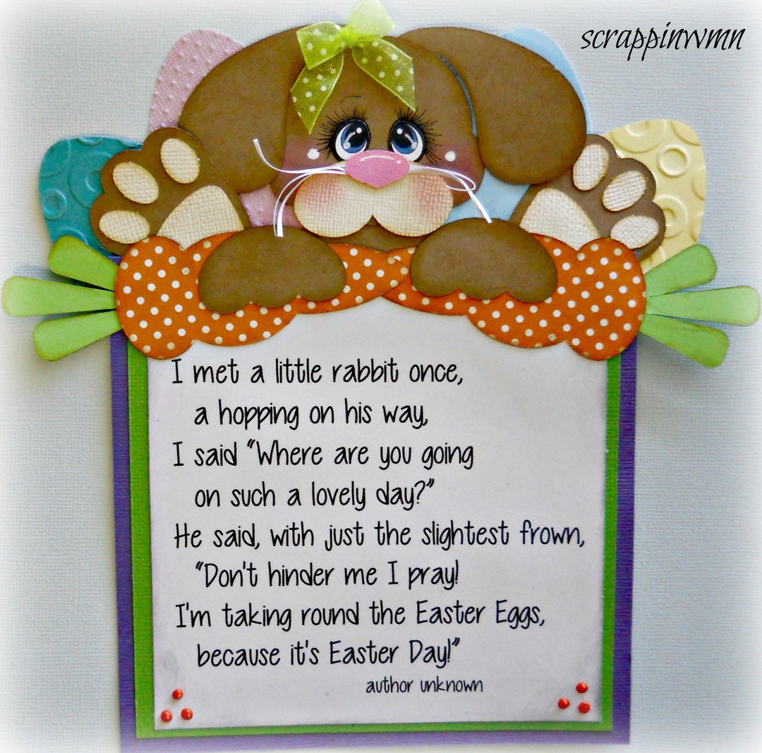 Easter Scrapbook Page Embellishment Die Cut Paper Piecing Handmade - Etsy