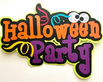 Halloween title embellishment 4 scrapbook pages
