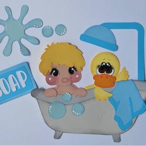 Boy  Handmade Embellishment Die Cut 4 Cards Scrapbook Pages Layouts