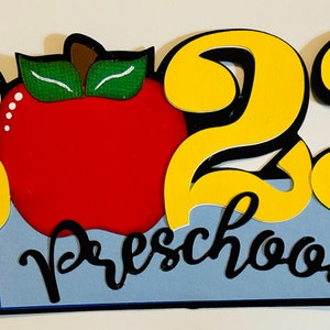 SALE!!  SALE!!Preschool school premade title 4 scrapbook pages