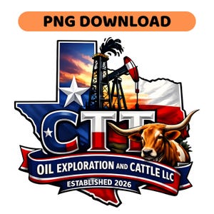 Projekt koszulki Western Ranch, CTT Oil & Cattle PNG (pobieranie cyfrowe)