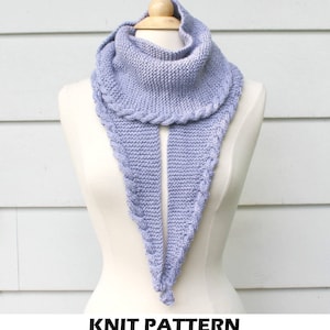 knit pattern knit scarf pattern cable scarf pattern knit shawl pattern cable shawl pattern easy cable scarf instant download pdf