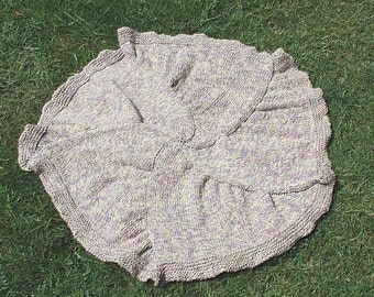 Baby blanket knit pattern, knit round baby blanket pattern, knit baby afghan pattern, knit blanket pattern, knit carseat blanket pattern