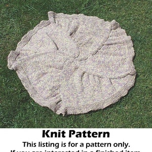 Baby blanket knit pattern, knit round baby blanket pattern, knit baby afghan pattern, knit blanket pattern, knit carseat blanket pattern image 1