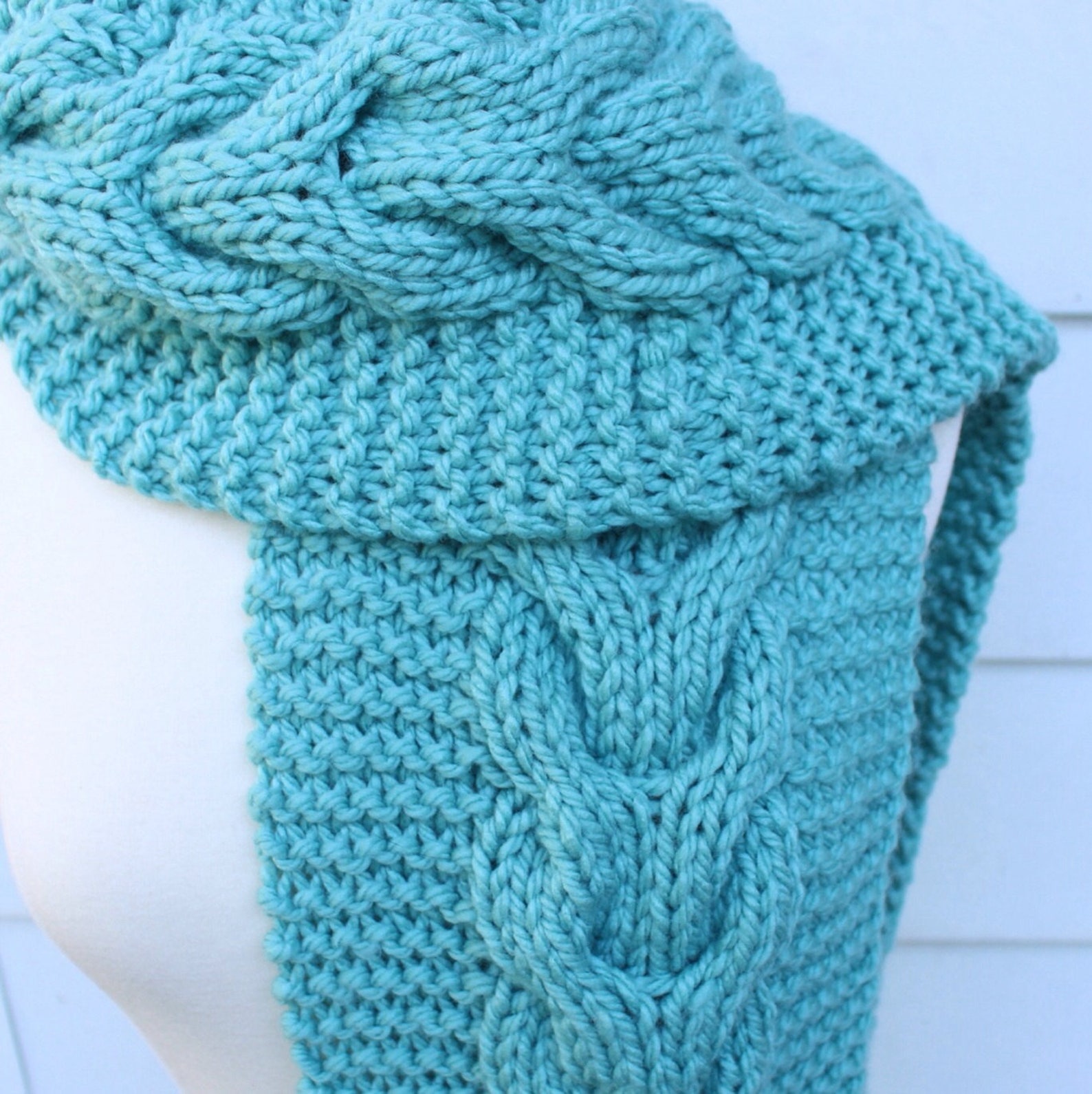 Cable Knit Scarf Pattern Cable Scarf Pattern Chunky Knit Etsy
