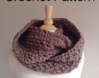 Infinity scarf pattern, crochet scarf pattern, chunky crochet pattern, warm oversized cowl scarf pattern, chunky scarf pattern