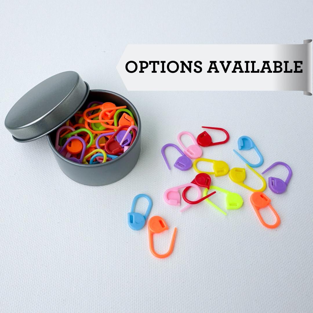 100 Pcs Stitch Markers, Crochet Locking Plastic In 10 Colors And Case For Knitting Sewing Stitching Weaving