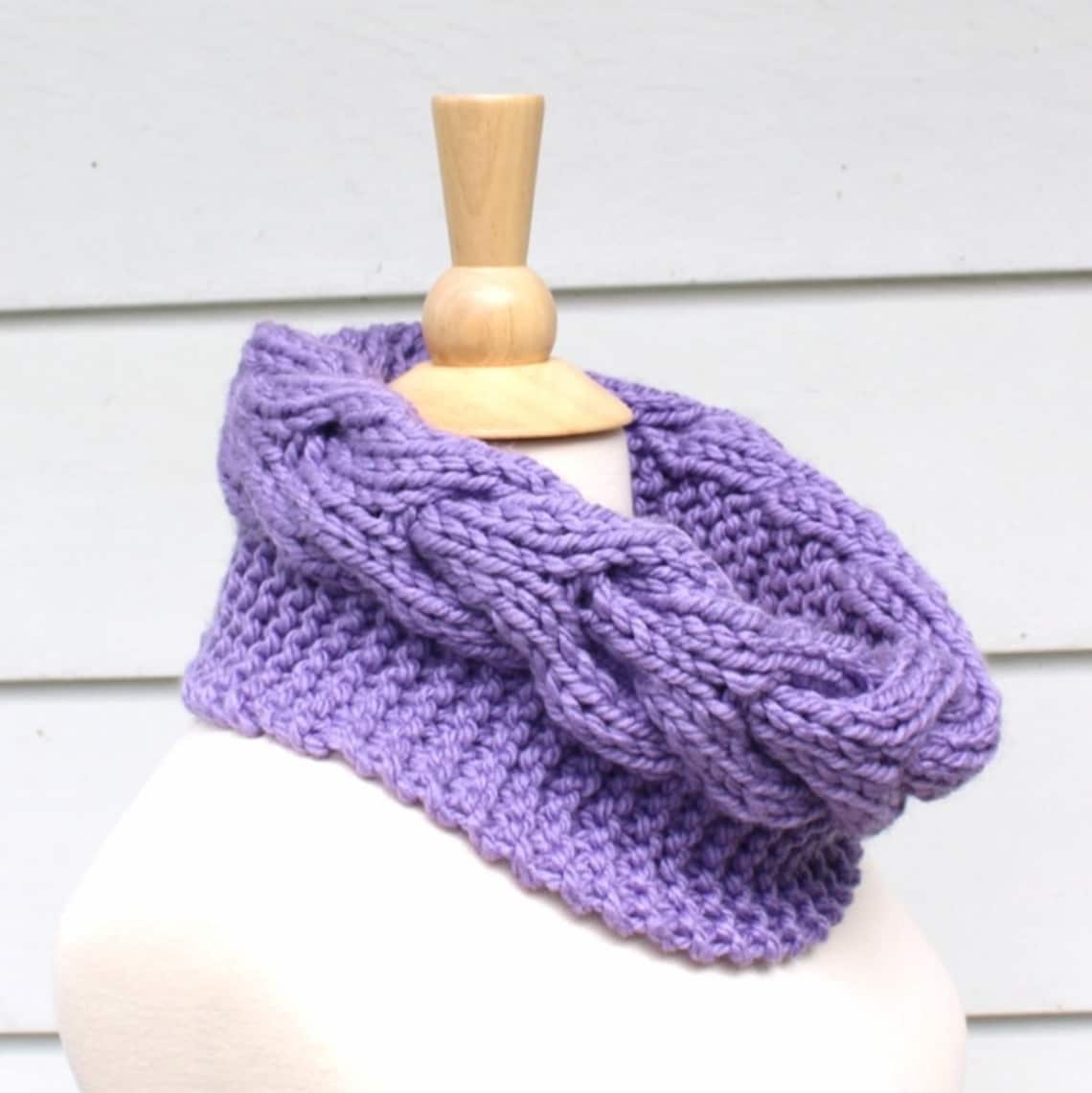 Cable Knit Scarf Pattern Cable Scarf Pattern Chunky Knit Etsy