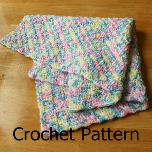 Easy Crochet Baby Blanket Pattern: Shell Stitch Afghan (PDF Pattern)