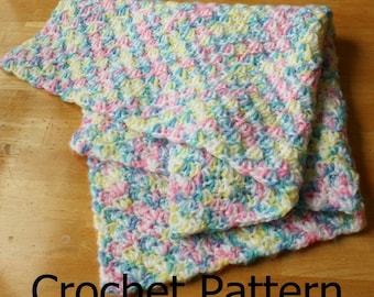 Easy crochet baby blanket, easy crochet pattern, crochet baby blanket pattern, crochet baby afghan pattern, crochet shell pattern